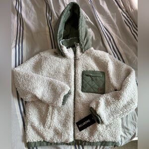 NEW Billabong Fleece Sherpa Hoodie Jacket